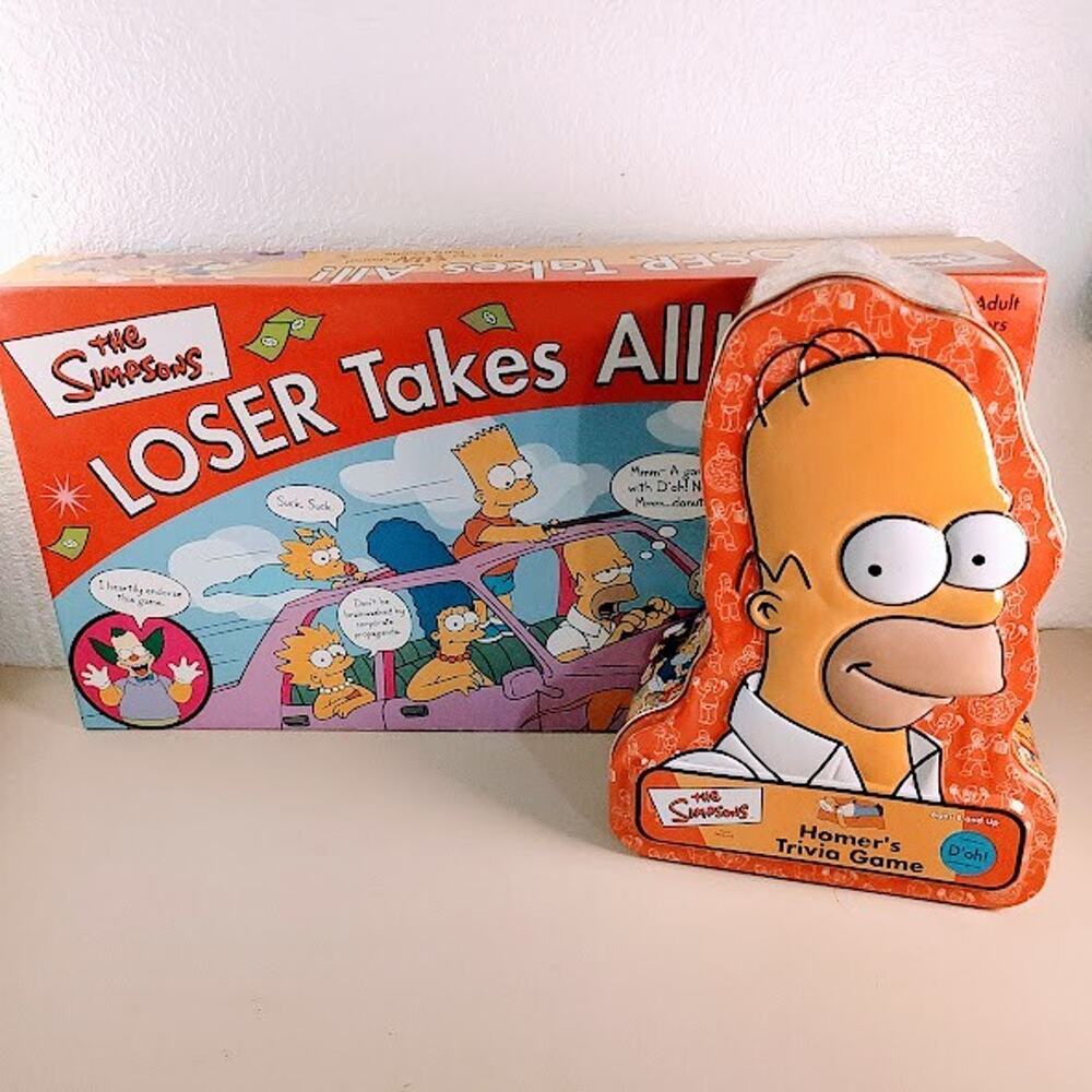 The Simpsons Game Lot of 2 - Loser Takes All & Homer's Trivia Game